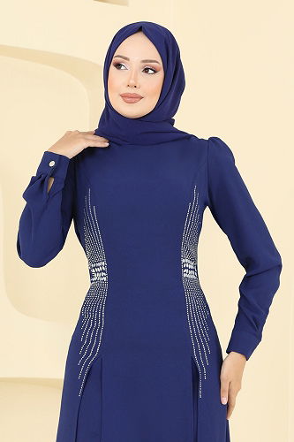 moda selvim طقم كحلي 2723SL432 - Thumbnail