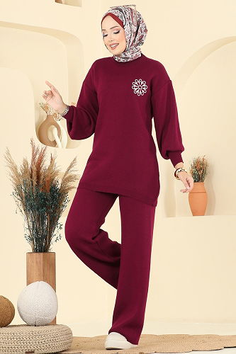 moda selvim Combined 2724AYD574 Burgundy - Thumbnail