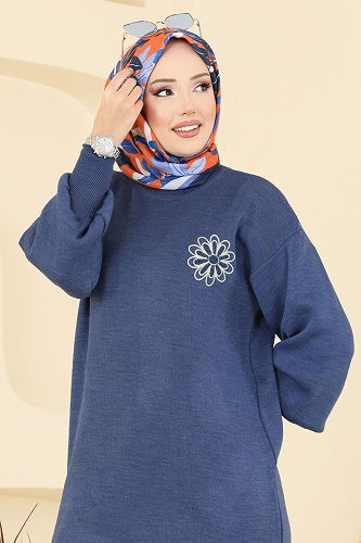 moda selvim طقم أزرق وكحلي 2724AYD574 - Thumbnail