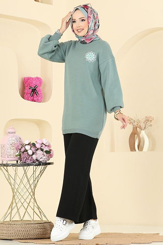 moda selvim Combined 2724AYD574 Mint & Black - Thumbnail