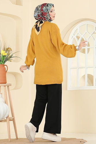 moda selvim Combined 2724AYD574 Mustard & Black - Thumbnail