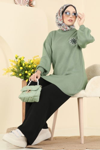 A.Y.D. - طقم أخضر عشبي وأسود 2724AYD574