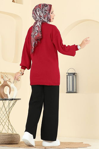 moda selvim Combined 2724AYD574 Red & Black - Thumbnail