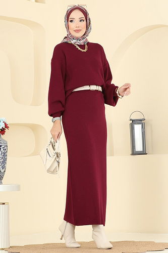moda selvim Combined 2725AYD574 Burgundy - Thumbnail