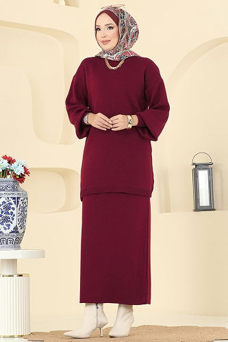 moda selvim Combined 2725AYD574 Burgundy - Thumbnail