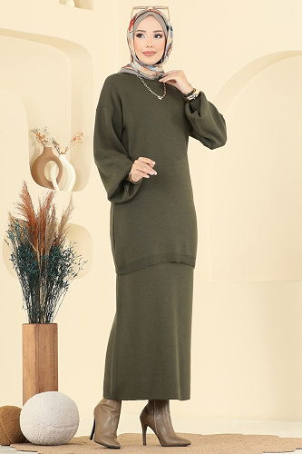 moda selvim Combined 2725AYD574 Khaki - Thumbnail