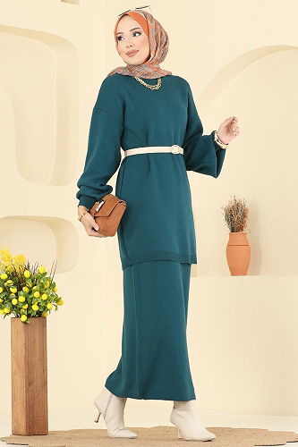 moda selvim طقم بترولي 2725AYD574 - Thumbnail