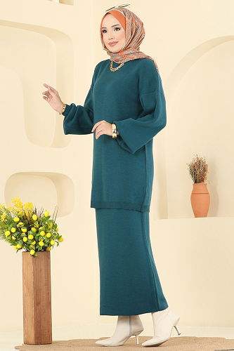 moda selvim طقم بترولي 2725AYD574 - Thumbnail