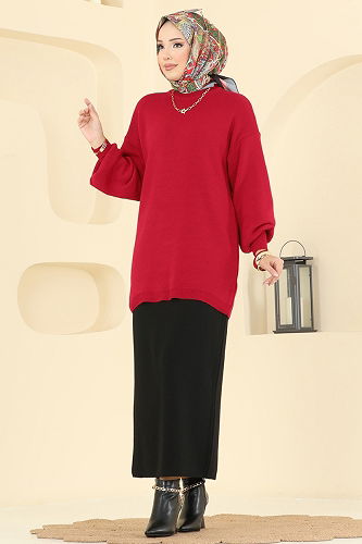 moda selvim Combined 2725AYD574 Red & Black - Thumbnail