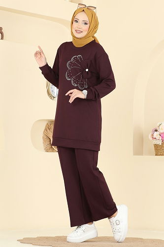 moda selvim Combined 2726AYD574 Burgundy - Thumbnail