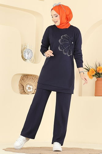 moda selvim Combined 2726AYD574 Navy Blue - Thumbnail