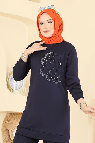 moda selvim Combined 2726AYD574 Navy Blue - Thumbnail