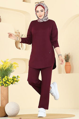 moda selvim Combined 2728AYD574 Burgundy - Thumbnail