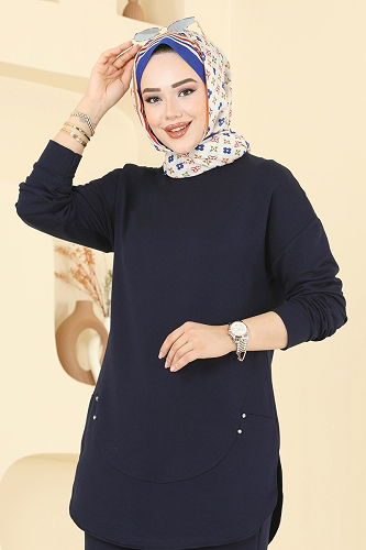 moda selvim Combined 2728AYD574 Navy Blue - Thumbnail