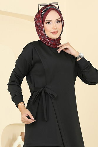 moda selvim طقم أسود 2728SL432 - Thumbnail