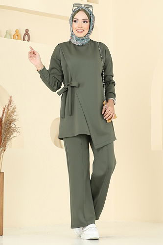 moda selvim طقم اخضر عفني 2728SL432 - Thumbnail