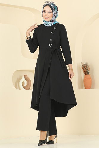 moda selvim طقم أسود 2729SL432 - Thumbnail