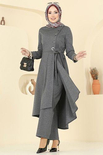 moda selvim طقم رمادي 2729SL432 - Thumbnail