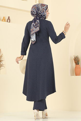 moda selvim طقم كحلي 2729SL432 - Thumbnail