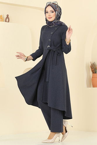 moda selvim طقم كحلي 2729SL432 - Thumbnail