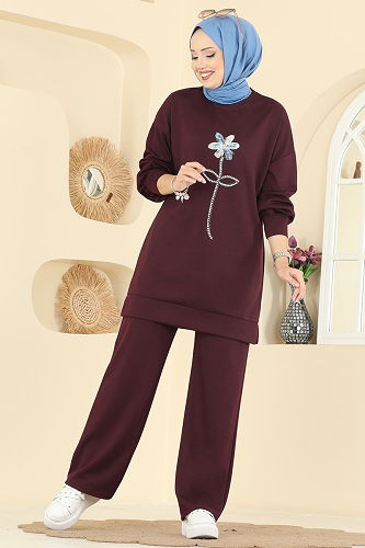 moda selvim Combined 2730AYD574 Burgundy - Thumbnail