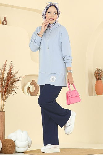 moda selvim Combined 2730SL432 Baby Blue & Navy Blue - Thumbnail