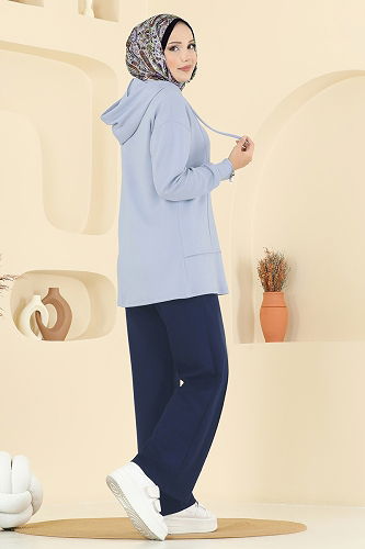 moda selvim طقم أزرق وكحلي 2730SL432 - Thumbnail