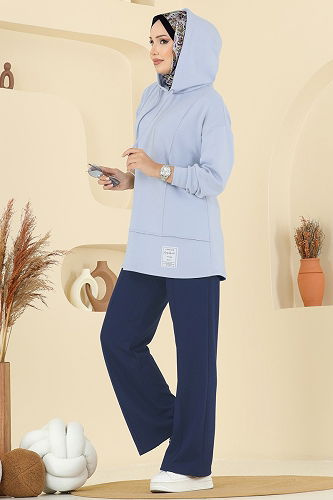 moda selvim طقم أزرق وكحلي 2730SL432 - Thumbnail