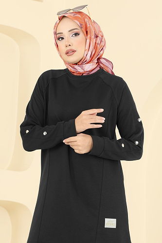 moda selvim طقم أسود 2731AYD574 - Thumbnail