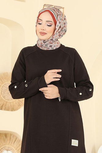 moda selvim طقم بني 2731AYD574 - Thumbnail