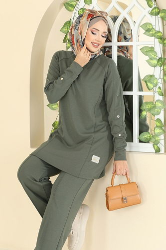 moda selvim طقم اخضر عفني 2731AYD574 - Thumbnail