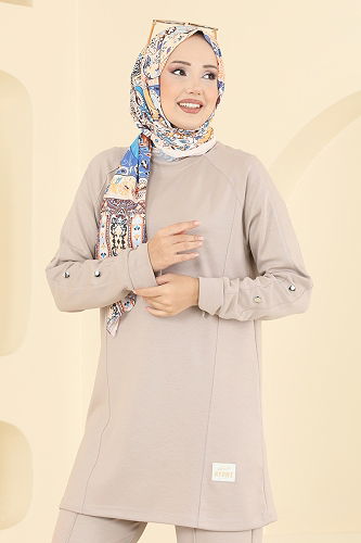 moda selvim طقم بيج 2731AYD574 - Thumbnail