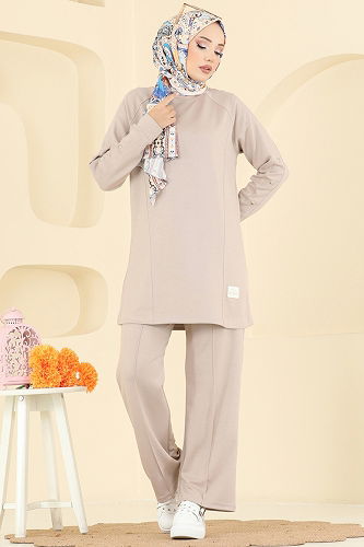 moda selvim طقم بيج 2731AYD574 - Thumbnail