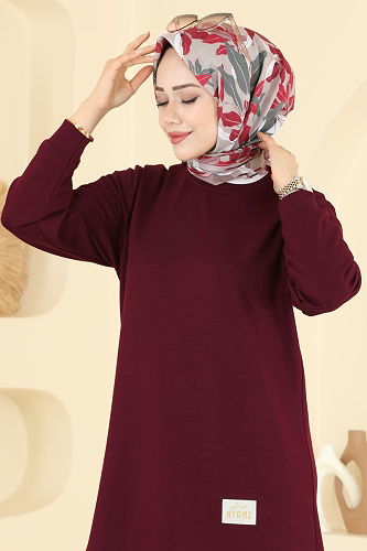 moda selvim طقم خمري 2732AYD574 - Thumbnail