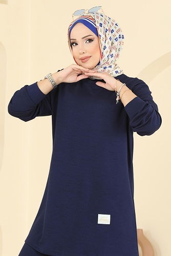 moda selvim طقم كحلي 2732AYD574 - Thumbnail