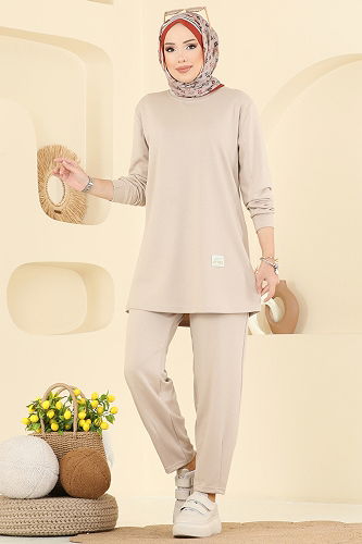 moda selvim طقم بيج 2732AYD574 - Thumbnail