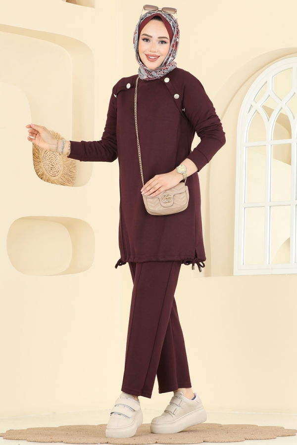 Modaselvim الاطقم طقم خمري 2733AYD574