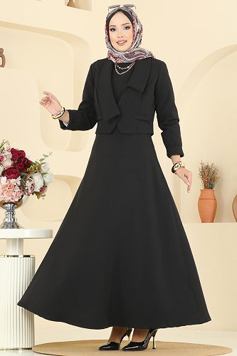 moda selvim طقم أسود 2735SL432 - Thumbnail