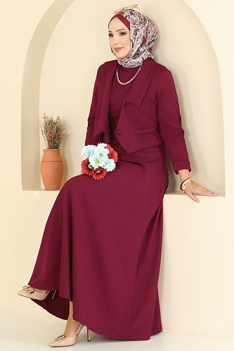 moda selvim Combined 2735SL432 Burgundy - Thumbnail