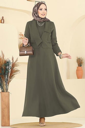 moda selvim طقم اخضر عفني 2735SL432 - Thumbnail