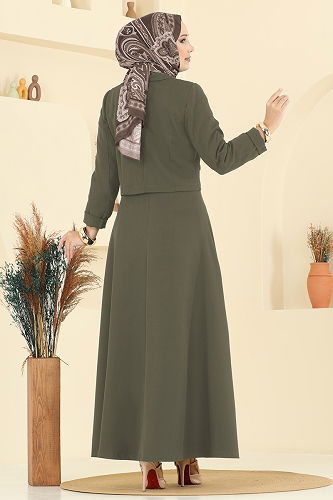 moda selvim طقم اخضر عفني 2735SL432 - Thumbnail