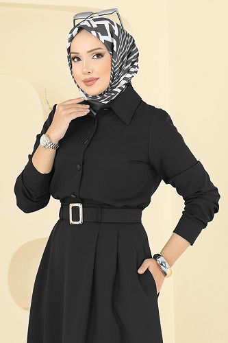 moda selvim طقم أسود 2736SL432 - Thumbnail