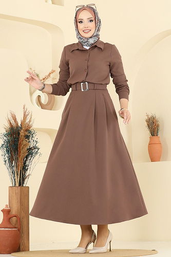 moda selvim طقم بيج غامق 2736SL432 - Thumbnail