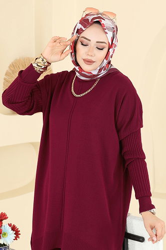 moda selvim طقم خمري 2737AYD574 - Thumbnail