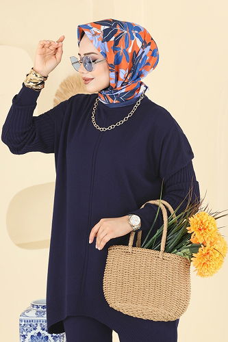 moda selvim Combined 2737AYD574 Navy Blue - Thumbnail