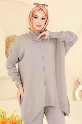 moda selvim طقم بيج 2737AYD574 - Thumbnail