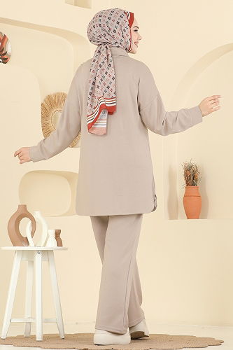 moda selvim طقم بيج 2739AYD574 - Thumbnail