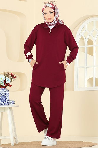 moda selvim Combined 2740AYD574 Burgundy - Thumbnail