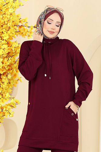 moda selvim Combined 2742AYD574 Dark Burgundy - Thumbnail