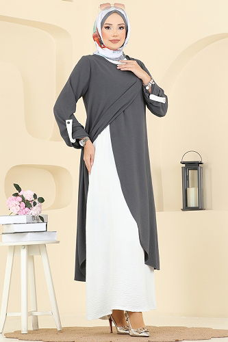 moda selvim Combined 2742SL432 Anthracite & Ecru - Thumbnail